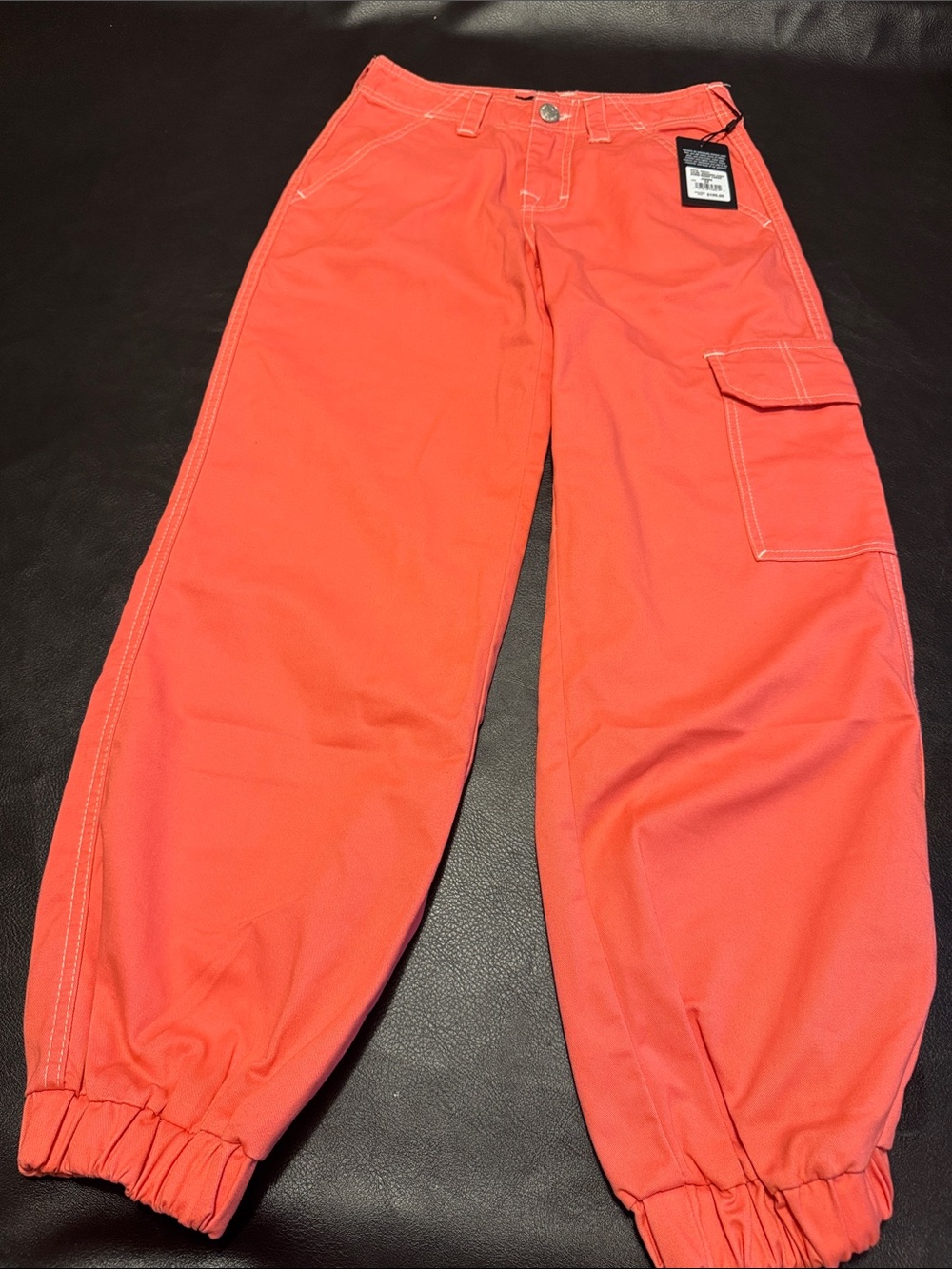 True Religion Sun-kissed Coral Bobbi Baggy Cargo Jogger Pants
